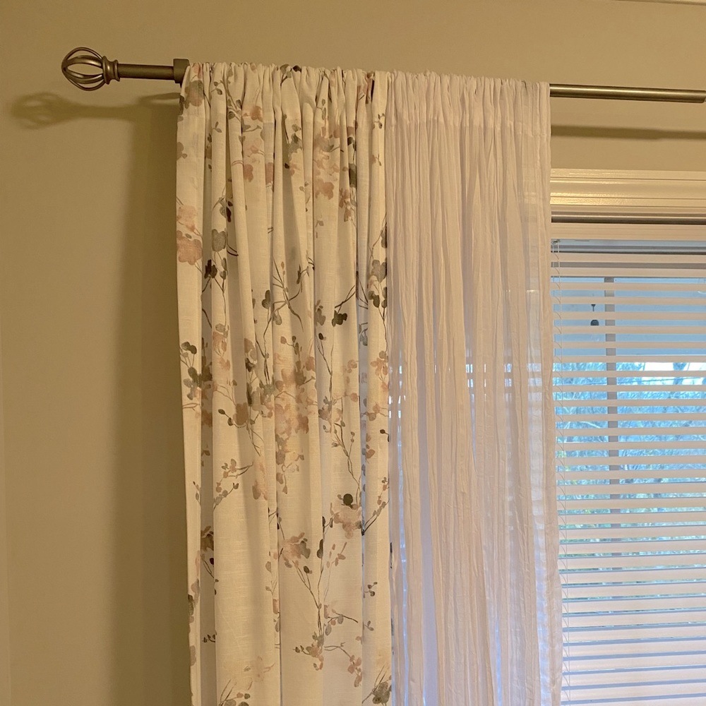 84” Floral Patterned Curtains